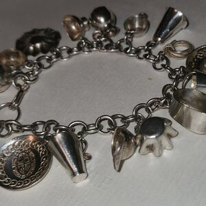 1950's STERLING Cowboy Charm Bracelet
